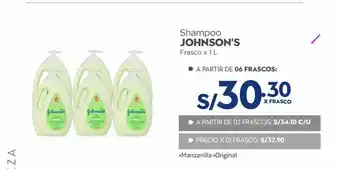 Makro Shampoo johnson's frasco x 1 l oferta