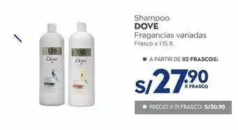 Makro Shampoo dove fragancias variadas frasco x 1.15 lt. oferta