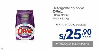 Makro Detergente en polvo opal ultra floral bolsa x 2.4 kg oferta