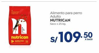 Makro Alimento para perro adulto nutrican saco x 25 kg oferta