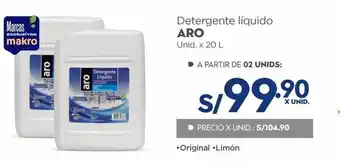 Makro Detergente líquido aro unid. x 20 l oferta