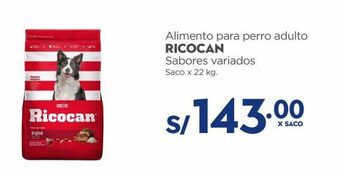 Makro Alimento para perro adulto ricocan sabores variados saco x 22 kg oferta