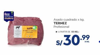 Makro Asado cuadrado x kg. ternez profesional oferta