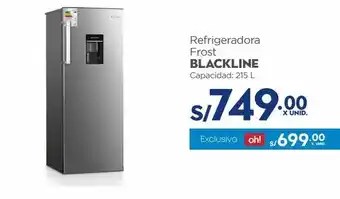 Makro Refrigeradora frost blackline capacidad: 215 l oferta