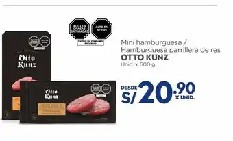 Makro Mini hamburguesas/hamburguesa parrillera de res otto kunz 600g oferta