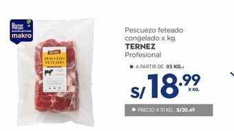Makro Pescuezo feteado congelado x kg. ternez profesional oferta