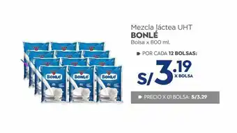 Makro Mezcla láctea uht bonlé bolsa x 800 ml oferta