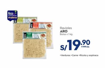 Ravioles aro bolsa x 1 kg.
