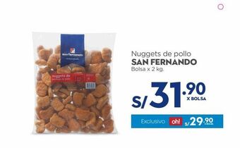 Makro Nuggets de pollo san fernando bolsa x 2 kg. oferta