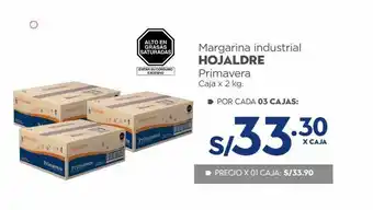 Makro Margarina industrial hojaldre primavera caja x 2 kg. oferta