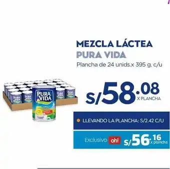 Makro Mezcla láctea pura vida 24un x 395g oferta