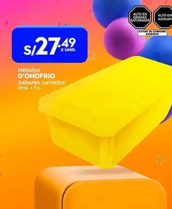 Makro Helados d´onofrio x 5l oferta