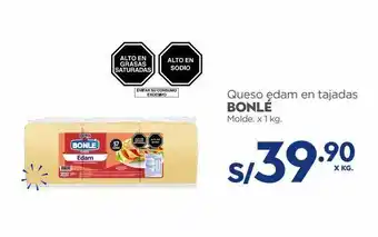 Makro Queso edam en tajadas bonlé molde. x 1 kg oferta