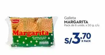 Makro Galleta margarita pack 6un x 50g oferta