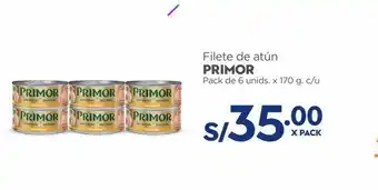 Makro Filete de atún primor pack 6un x 170g oferta