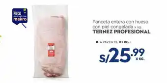 Makro Panceta entera con hueso con piel ternez profesional x kg oferta