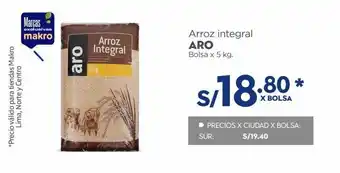 Makro Arroz integral aro x 5kg oferta