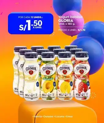 Makro Yogurt bebible gloria x 180g oferta
