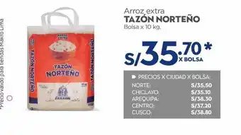 Makro Arroz extra tazón norteño x 10kg oferta