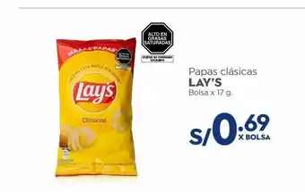 Makro Papas clásicas lay's x 17g oferta