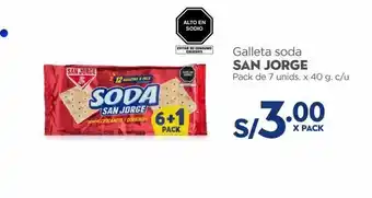 Makro Galleta soda san jorge pack 7un x 40g oferta