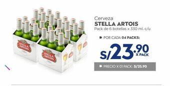 Makro Cerveza stella artois 6un x 330ml oferta