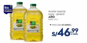 Makro Aceite mezcla soya - girasol aro x 5l oferta