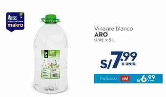 Makro Vinagre blanco aro x 5l oferta