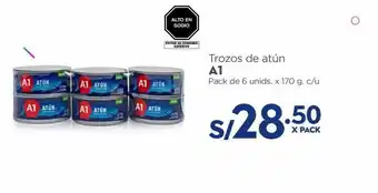 Makro Trozos de atún a1 pack 6un x 170g oferta