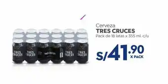 Makro Cerveza tres cruces 18un x 355ml oferta