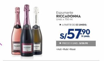 Makro Espumante riccadonna x 750ml oferta