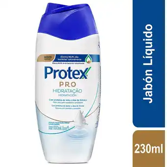 Tottus Jabon liquido protex antibacterial pro hidratacion de 230 ml oferta