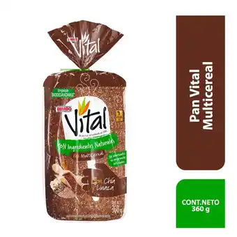 Tottus Pan multicereal vital bimbo 360 gr oferta