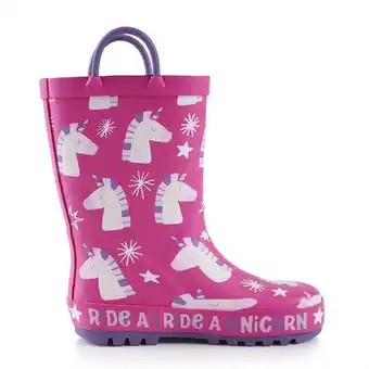 Tottus Botas de lluvia unicornio niña talla 28 fucsia oferta