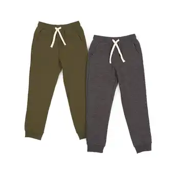 Tottus Pack x2 jogger franela niño talla 8 verde olivo gris oferta