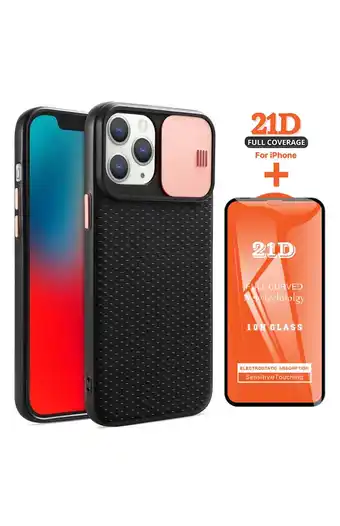 Tiendas EFE Case shield + mica iphone 12 pro max - rosado oferta