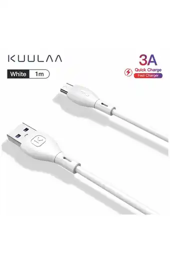 Tiendas EFE Cable kuulaa micro usb v8 fast - blanco oferta