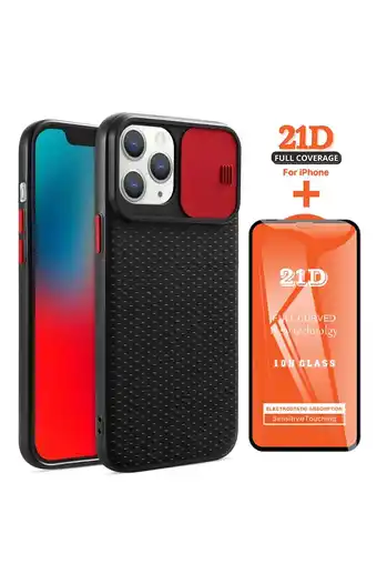 Tiendas EFE Case shield + mica iphone 12 mini - rojo oferta