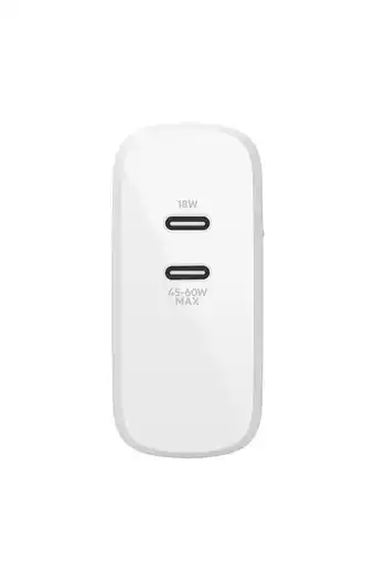 Tiendas EFE Cargador de pared dual belkin usb-c50w/18w - blanco oferta