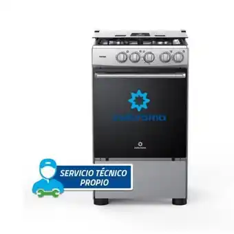 Hiraoka Cocina glp indurama fontana gris 4 hornillas oferta