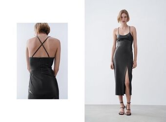 ZARA Vestido efecto piel oferta