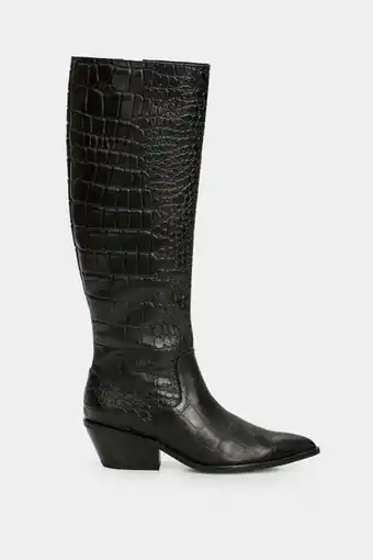 Vélez Botas lirio de cuero grabado para mujer caña alta oferta