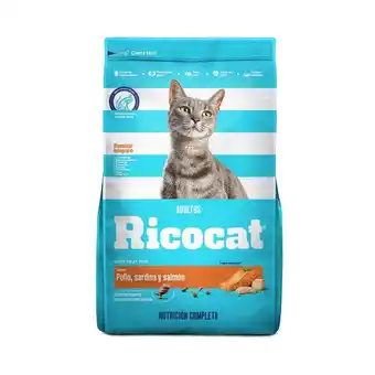 Tottus Alimento para gatos ricocat pollo sardina y salmón 3 kg oferta