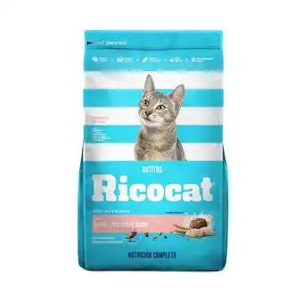 Tottus Alimento para gatos ricocat carne pescado y leche 3 kg oferta