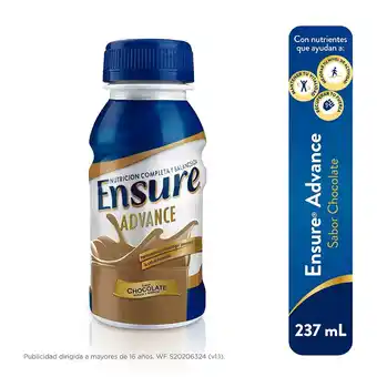 Tottus Ensure advance chocolate 237 ml oferta