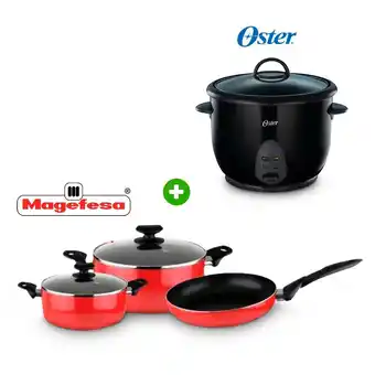 Tottus Juego de ollas strain 5 piezas + olla arrocera 1.8lt oferta