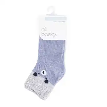 Tottus Pack x3 medias bebé talla 12m azul gris oferta