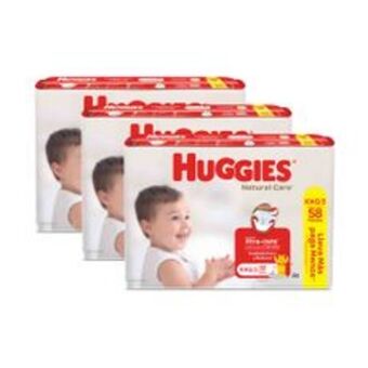 Metro Pack x3 pañales huggies natural care xxg 58un. oferta
