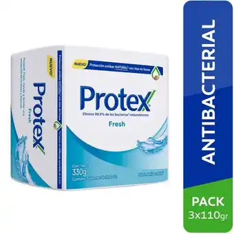 Vivanda Jabón antibacterial protex avena barra 110g paquete 3un oferta