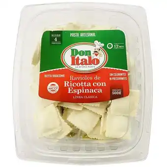 Vivanda Ravioles don italo de ricotta con espinaca bandeja 500g oferta